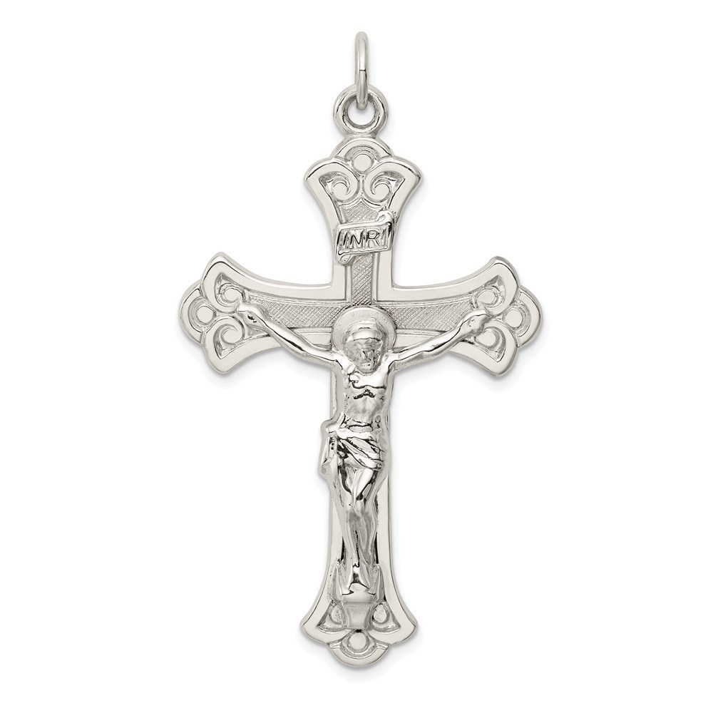 Million Charms 925 Sterling Silver INRI Crucifix Necklace Charm Pendant